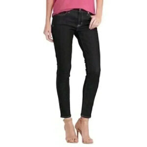 Ralph Lauren Premier Skinny Jeans Ankle Cropped Black Contrast Stitch Size  2